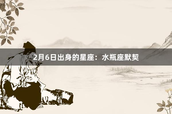 2月6日出身的星座：水瓶座默契